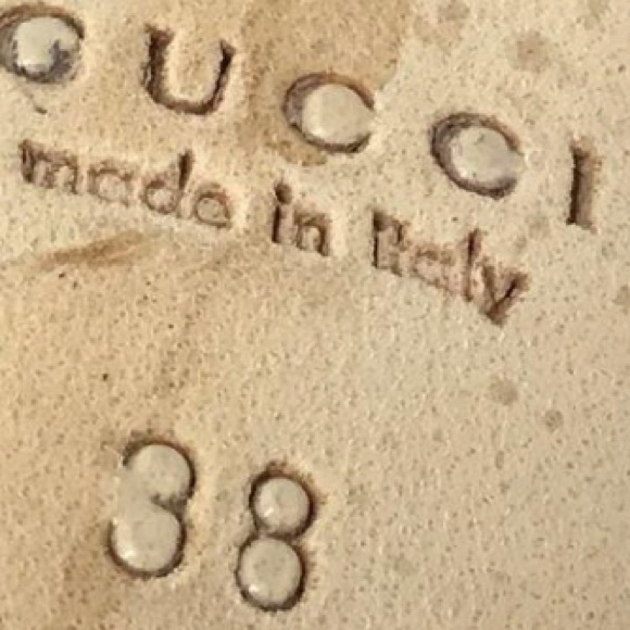 Authentic Gucci Black Leather Peep-Toe Stiletto Platform Ankle Booties - Size 38 - Picture 9 of 9